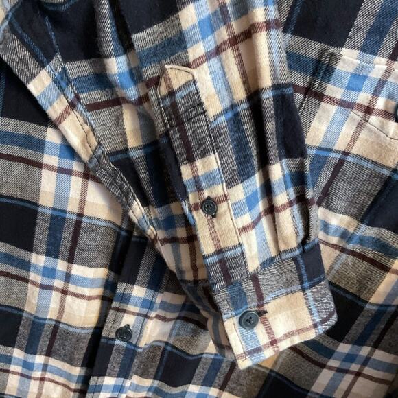 Weatherproof Vintage Men's Plaid Brushed Flannel SZ L Outdoor Workwear Cotton - Picture 10 of 12